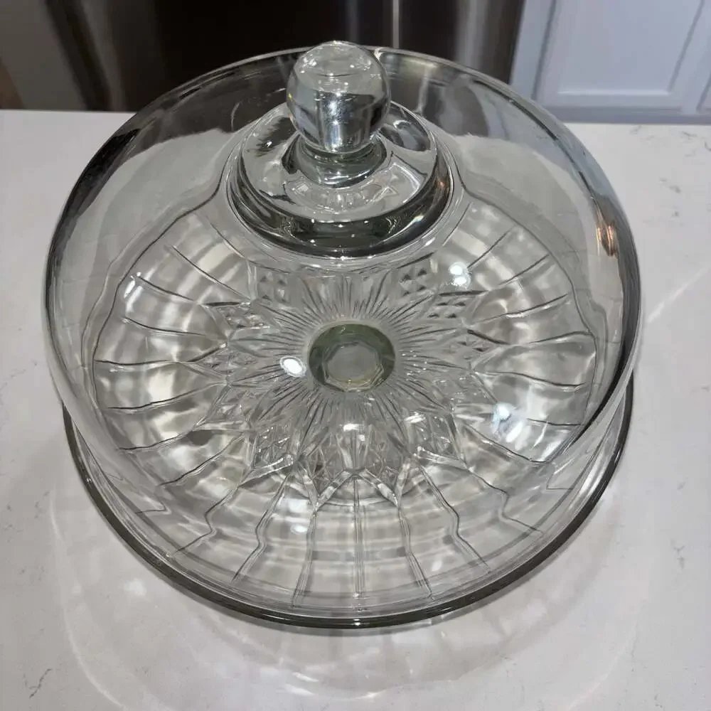 Anchor Hocking Canfield Footed Cake Stand with Dome Lid